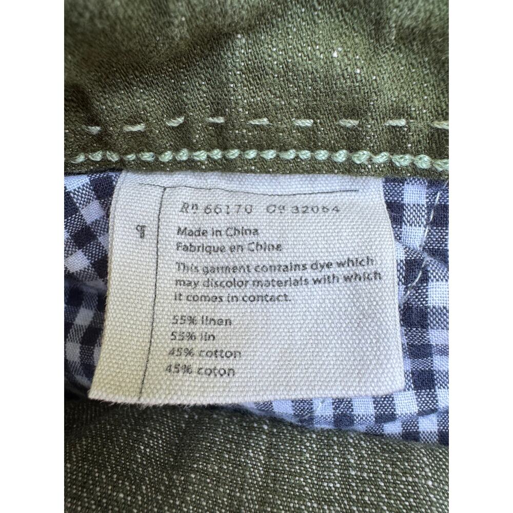 Pilcro and the Letterpress Green Linen Pants Size 28 - Picture 6 of 6
